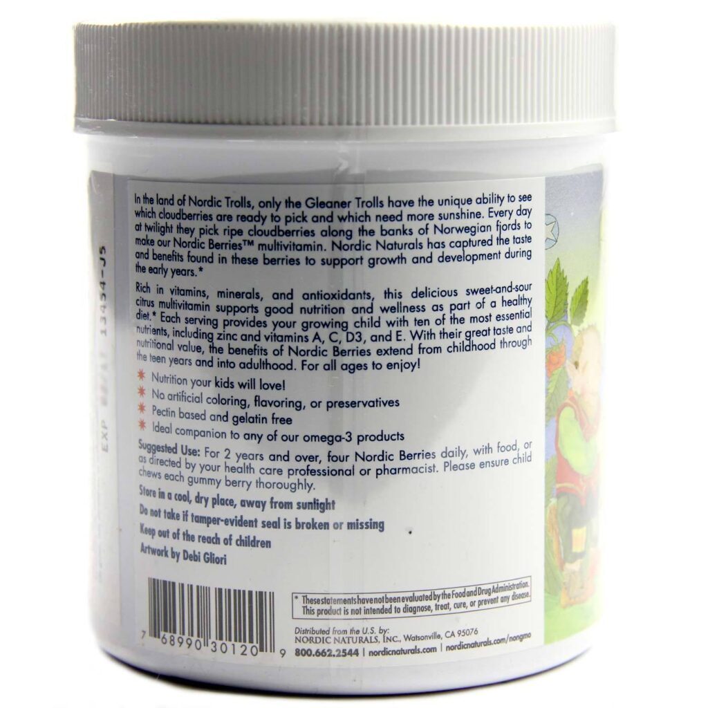 Nordic Naturals Multivitamínico Nordic Gomas Frutas Silvestres 120 Unidades - Imagem 3