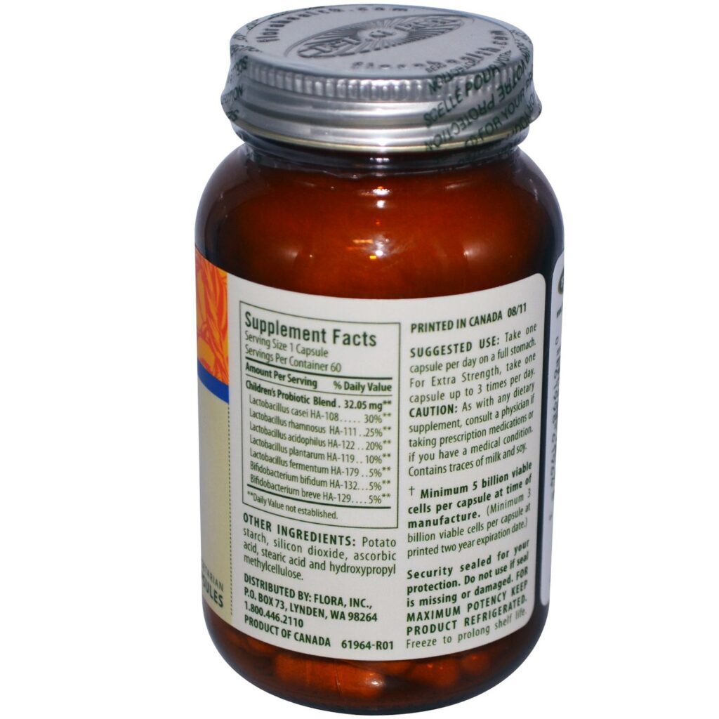 Flora Probiótico Infantil 60 Cápsulas Vegetarianas - Saúde Intestinal Completa - Imagem 2