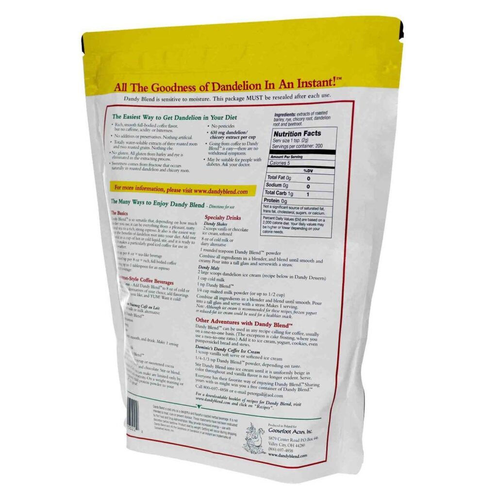 Goosefoot Acres Mistura de Ervas com Café Dente de Leão 400g - Alternativa Energética Natural - Imagem 2