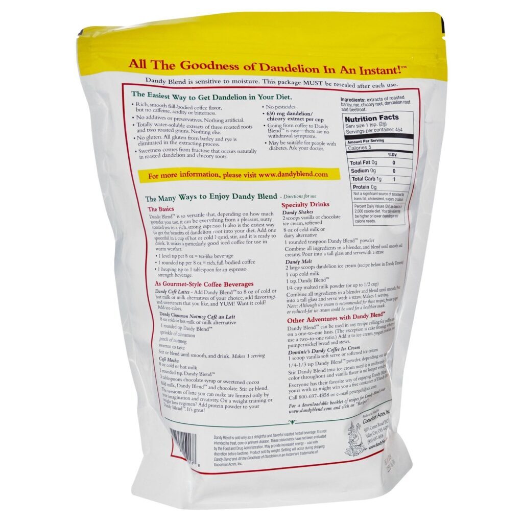 Goosefoot Acres Bebida à Base de Ervas com Dente de Leão - 908 g: Bem-Estar Natural para Você - Imagem 2