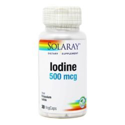 Solaray Iodo 500 mg – 30 Cápsulas Vegetarianas: Essencial para Saúde da Tireoide