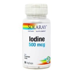 Solaray Iodo 500 mg - 30 Cápsulas Vegetarianas: Essencial para Saúde da Tireoide