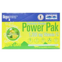 Trace Minerals Research Eletrólito Stamina Power Pak Limão Lima 32 Pacotes de 8,9 g
