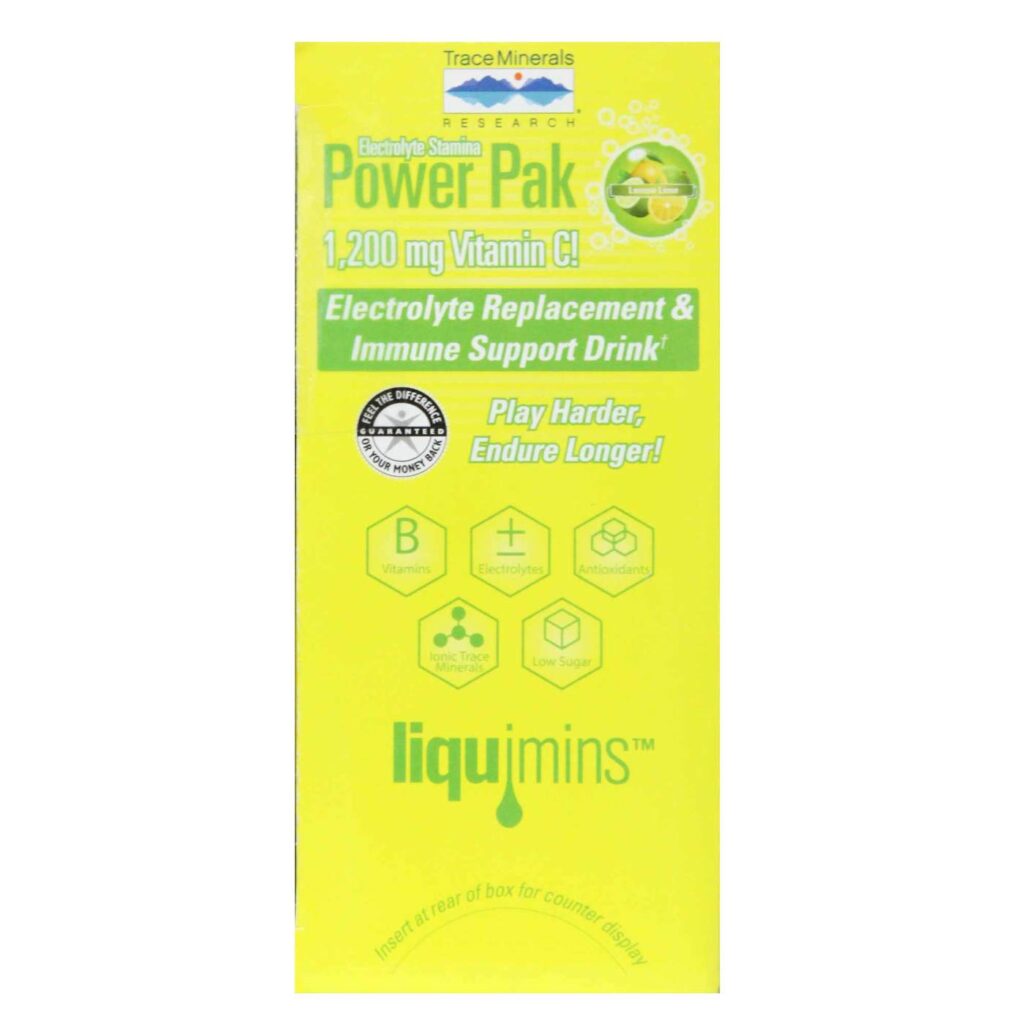 Trace Minerals Research Eletrólito Stamina Power Pak Limão Lima 32 Pacotes de 8,9 g - Imagem 4