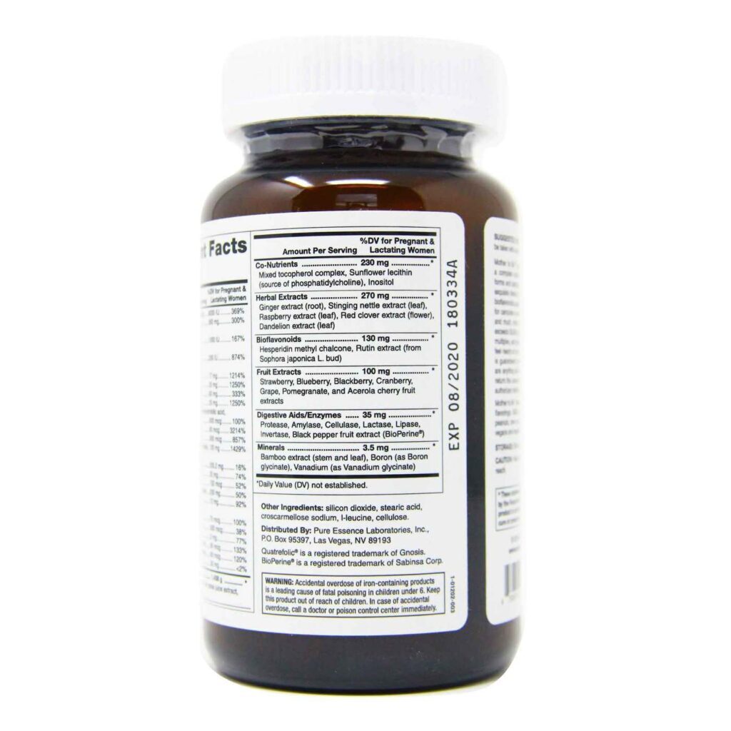 Pure Essence Labs Mãe a Ser 90 Tabletes: Nutrição Essencial para Gestantes no Brasil - Imagem 4