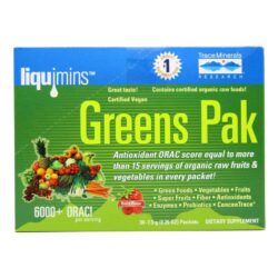 Trace Minerals Research Verdes Pak Berry: Suplemento Nutricional Completo com 30 Pacotes