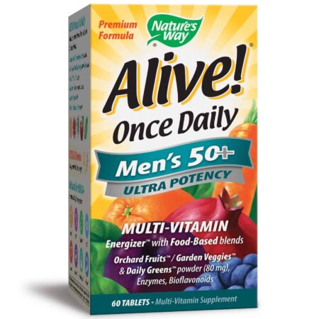 Nature's Way, Multivitamínico para Homens 50+ Alive! - 60 comprimidos