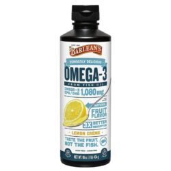 Barlean's Óleo de Peixe Ômega-3 Creme de Limão - 454g: Pureza e Sabor para sua Saúde