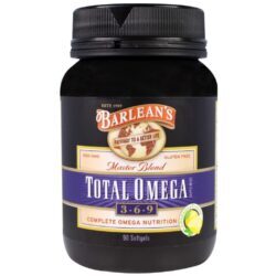 Barlean's Total Ômega 3-6-9 Limão 90 Cápsulas em Gel - Saúde Completa