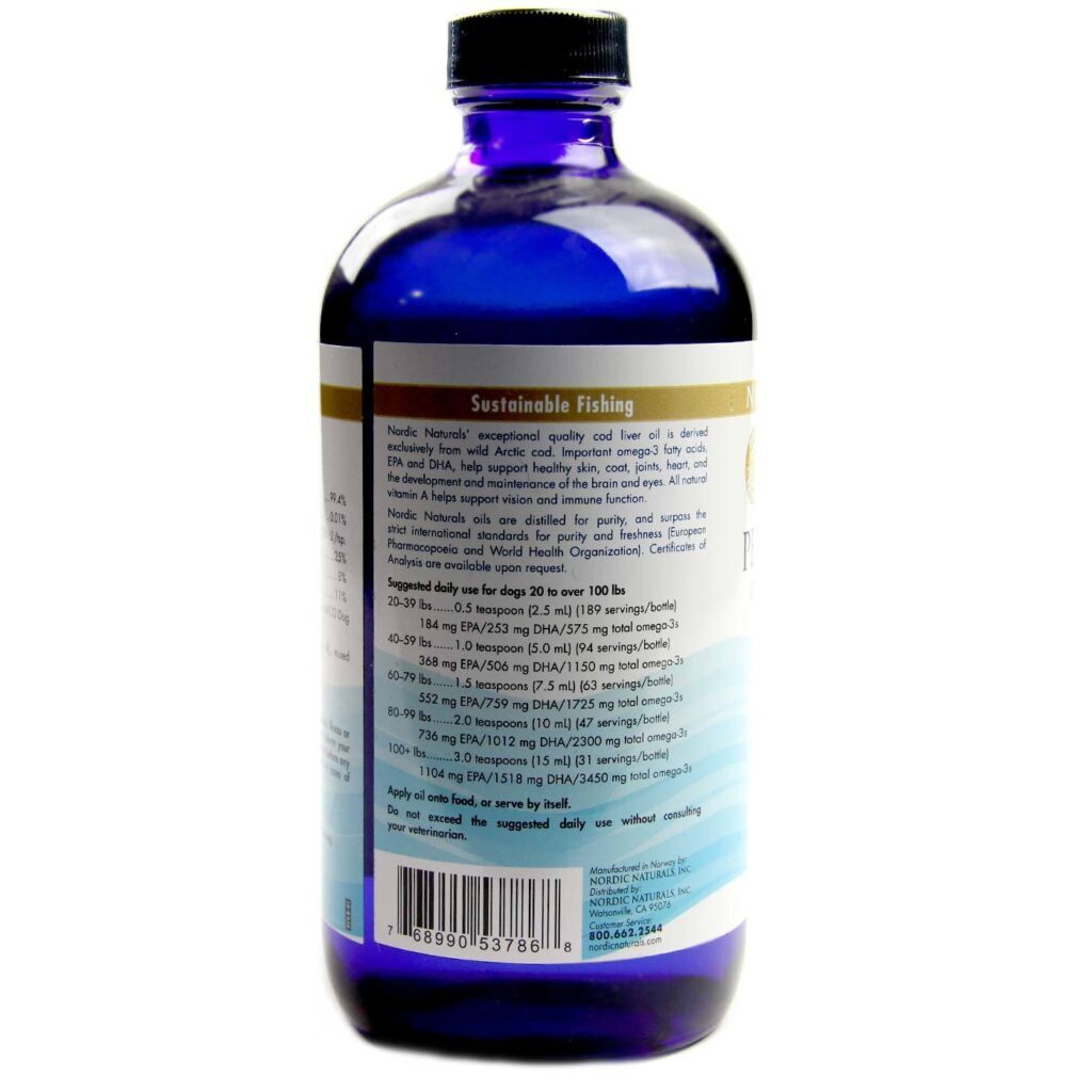 Nordic Naturals Óleo de Fígado de Bacalhau para Cães e Gatos 473 mL | Saúde e Pelagem Brilhante - Imagem 3