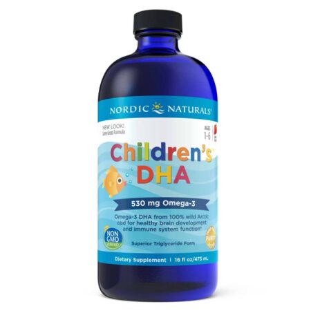 Nordic Naturals Infantil DHA Líquido Morango 16 fl oz (473mL)