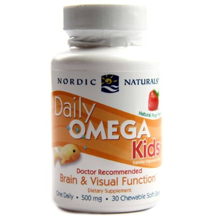 Nordic Naturals, Ômega Kids, Sabor Morango - 30 ​​Cápsulas em Gel Mastigáveis