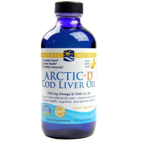 Nordic Naturals, Ártico-D - Óleo de fígado de bacalhau - 237mL