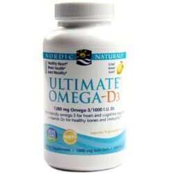 Nordic Naturals Ômega-3 com Vitamina D3 Sabor Limão – 120 Cápsulas Gel