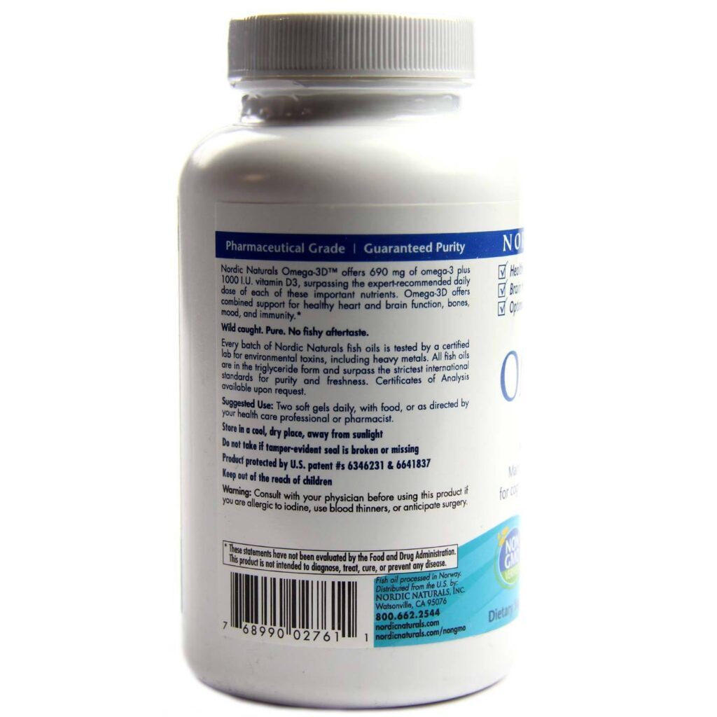 Nordic Naturals Omega-3D Limão - 120 Cápsulas: Saúde e Bem-Estar para Brasileiros - Imagem 3