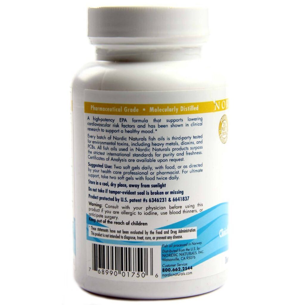 Nordic Naturals EPA Limão - 60 Cápsulas Gel: Saúde Cardiovascular e Bem-Estar Cerebral - Imagem 3
