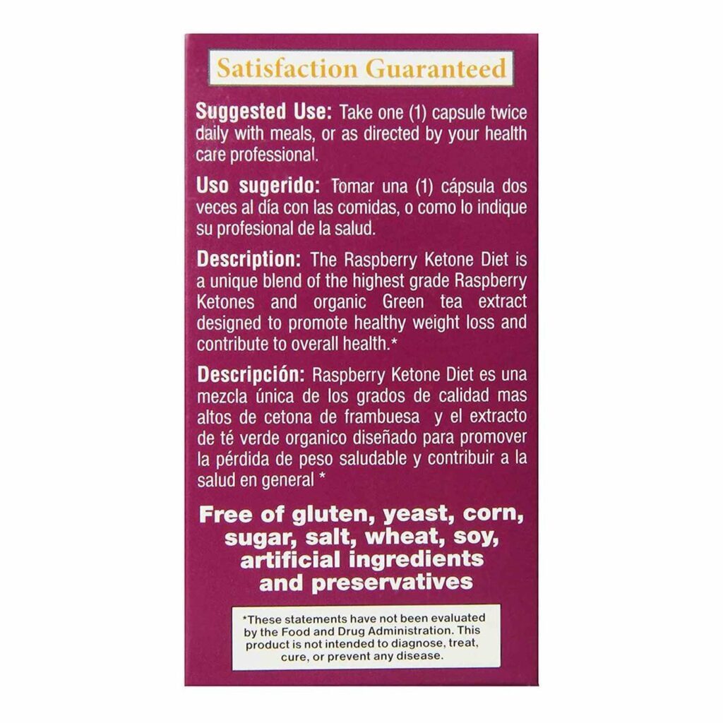 Bio Nutrition Cetona da Framboesa Diet - 60 Cápsulas Vegetarianas para Emagrecimento Natural - Imagem 2
