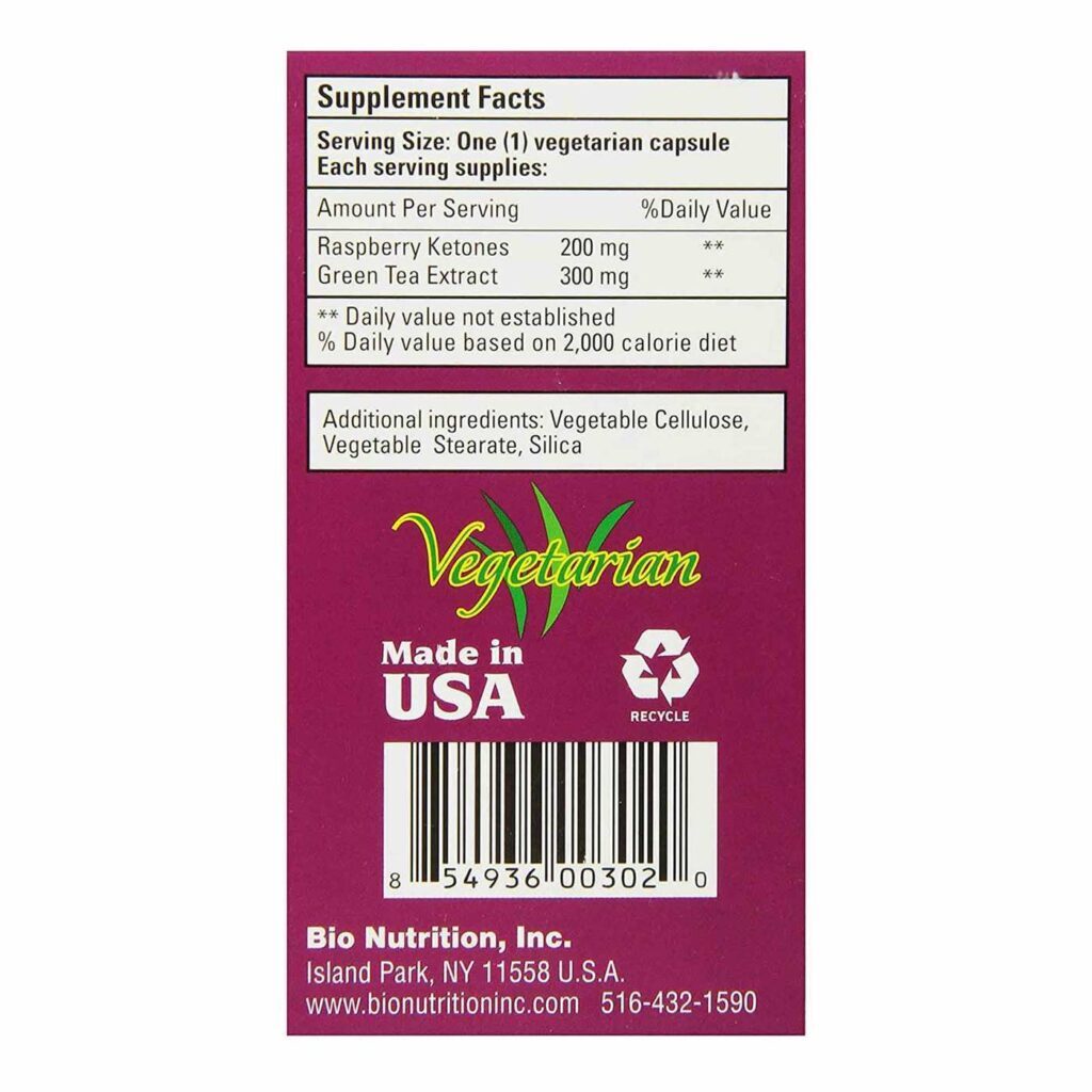 Bio Nutrition Cetona da Framboesa Diet - 60 Cápsulas Vegetarianas para Emagrecimento Natural - Imagem 3