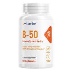 eVitamins Vitamina B Complexo 100 Cápsulas: Energia e Bem-Estar Essenciais