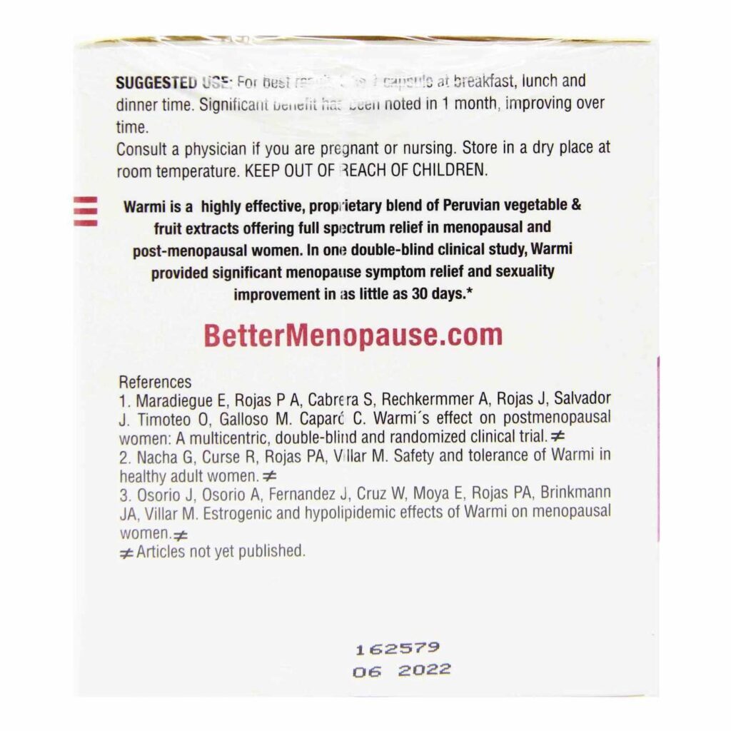 Lane Labs Warmi Alívio Menopausa - 90 Cápsulas: Conforto Natural para a Mulher Brasileira - Imagem 3