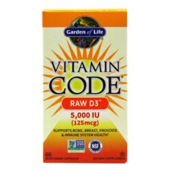 Garden of Life Vitamina D3 5.000 UI - 60 Cápsulas: Essencial para Saúde Óssea e Imunidade no Brasil