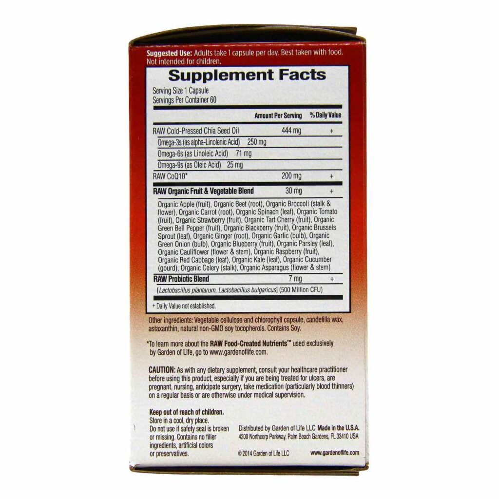 Garden of Life RAW CoQ10™ 200 mg - 60 Cápsulas Vegetarianas para Energia e Saúde Cardíaca - Imagem 2