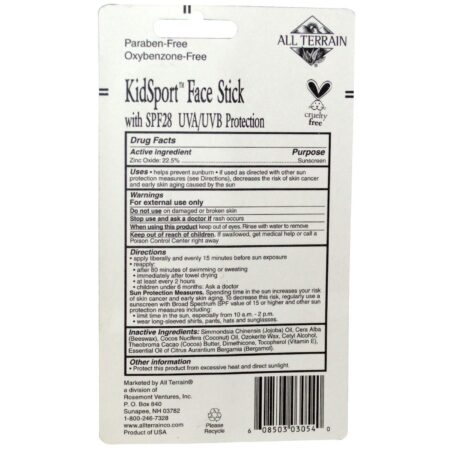 All Terrain, Kidsport™ Protetor Solar Facial Stick FPS 28 - 17 g (0,6 oz) - Image 2