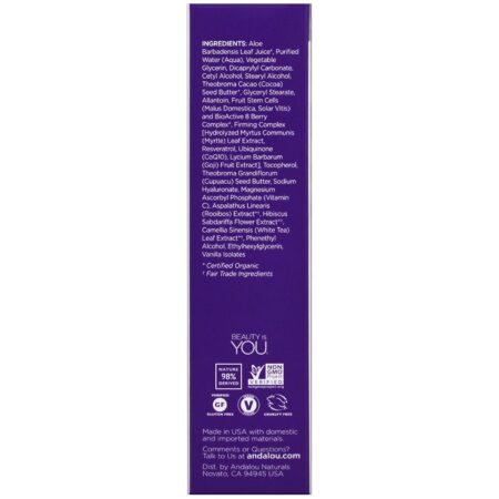 Andalou Naturals, Preenchimento Dérmico para Rugas Profundas Anti-Idade - 0,60 fl oz (18mL) - Image 2