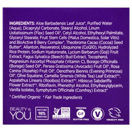 Andalou Naturals, Creme Reparo Noturno - Anti-Idade Resveratrol Q10 - 50 g - Image 2