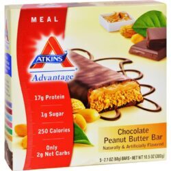 Atkins Barras Nutricionais Advantage Manteiga de Amendoim e Chocolate - 5 Barras