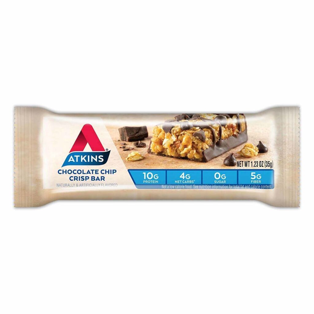 Barras de Proteína Atkins Chocolate Chip Crisp - 5 Barras: Sabor e Nutrição para o Brasil - Imagem 2