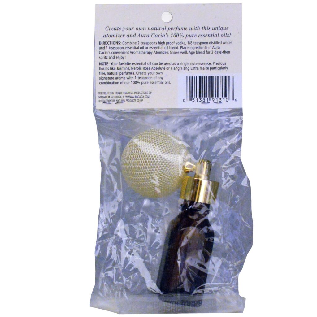 Frasco Âmbar Pulverizador Perfume Aura Cacia - 1 Unidade Essencial - Imagem 2