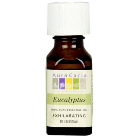 Aura Cacia, Óleo Essencial Puro de Eucalipto - 0,5 fl oz (15mL)