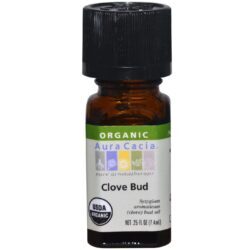 Aura Cacia Óleo Essencial de Cravo Orgânico 7,4ml – Potência Natural para Seu Bem-Estar