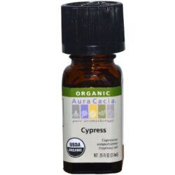 Aura Cacia Óleo Essencial de Cipreste 7.4 ml: Alívio Respiratório e Bem-Estar