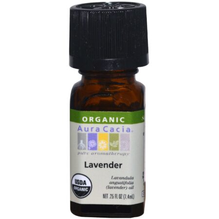 Aura Cacia, Óleo Essencial de Lavanda Orgânico - 7,4mL