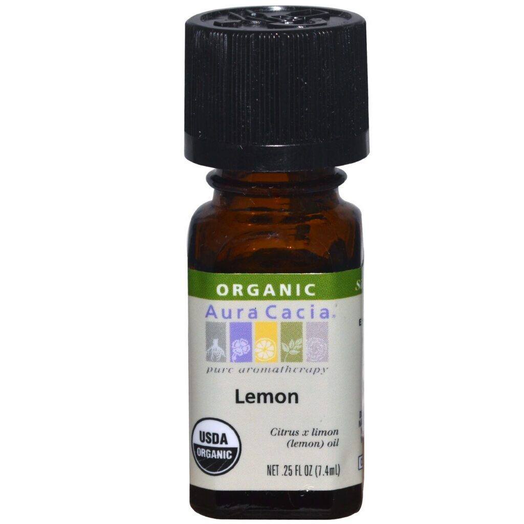 Óleo Essencial de Limão Aura Cacia Orgânico Certificado 7.39ml (0.25 fl oz) - Pureza e Bem-Estar Natural