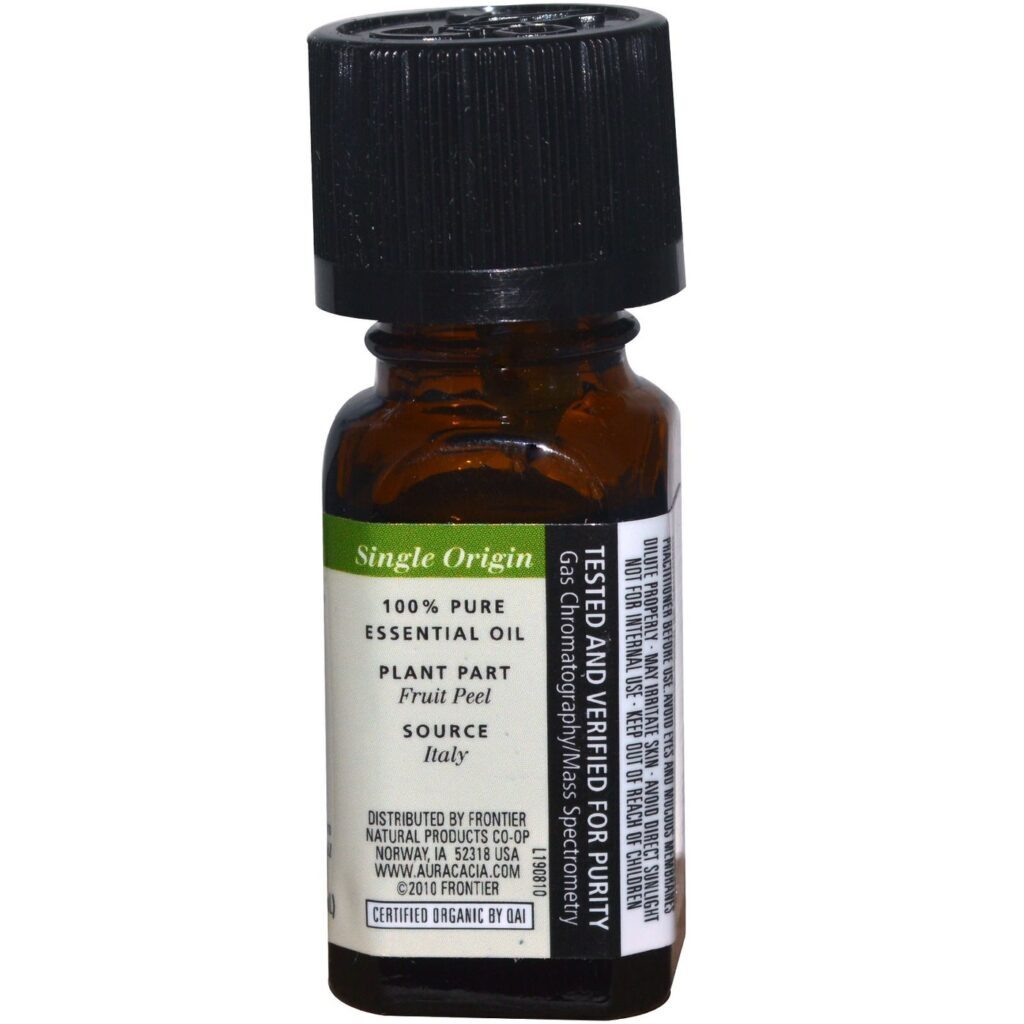 Óleo Essencial de Limão Aura Cacia Orgânico Certificado 7.39ml (0.25 fl oz) - Pureza e Bem-Estar Natural - Imagem 2