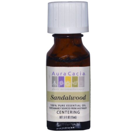 Aura Cacia Essencial Sandalwood Oil 0,5 onças