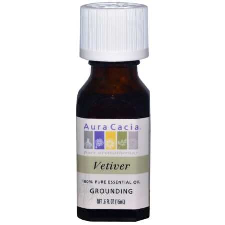 Aura Cacia, Óleo Essencial de Vetiver - 15 ml