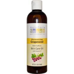 Aura Cacia Óleo de Semente de Uva com Vitamina E 473ml – Puro e Nutritivo