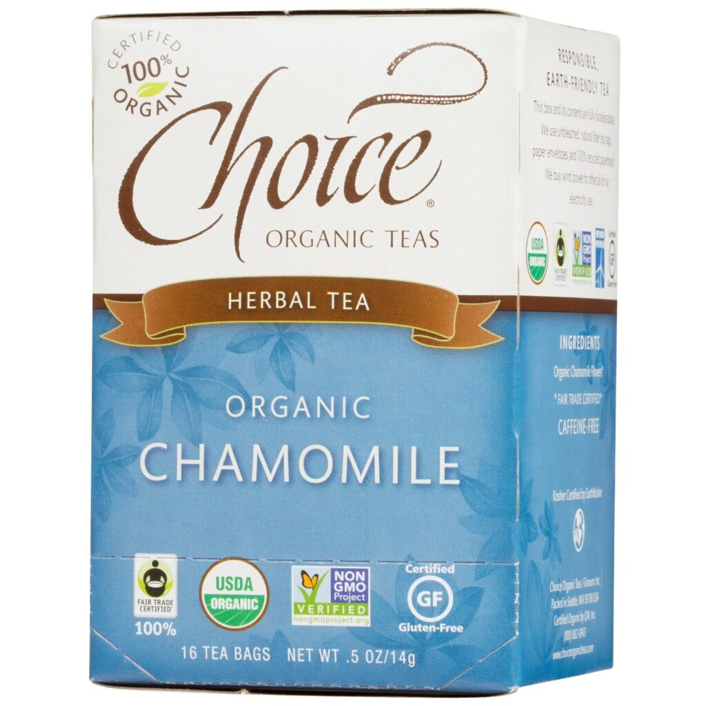 Choice Organic Chá de Camomila Orgânica - 16 Saquinhos de Chá para Relaxamento
