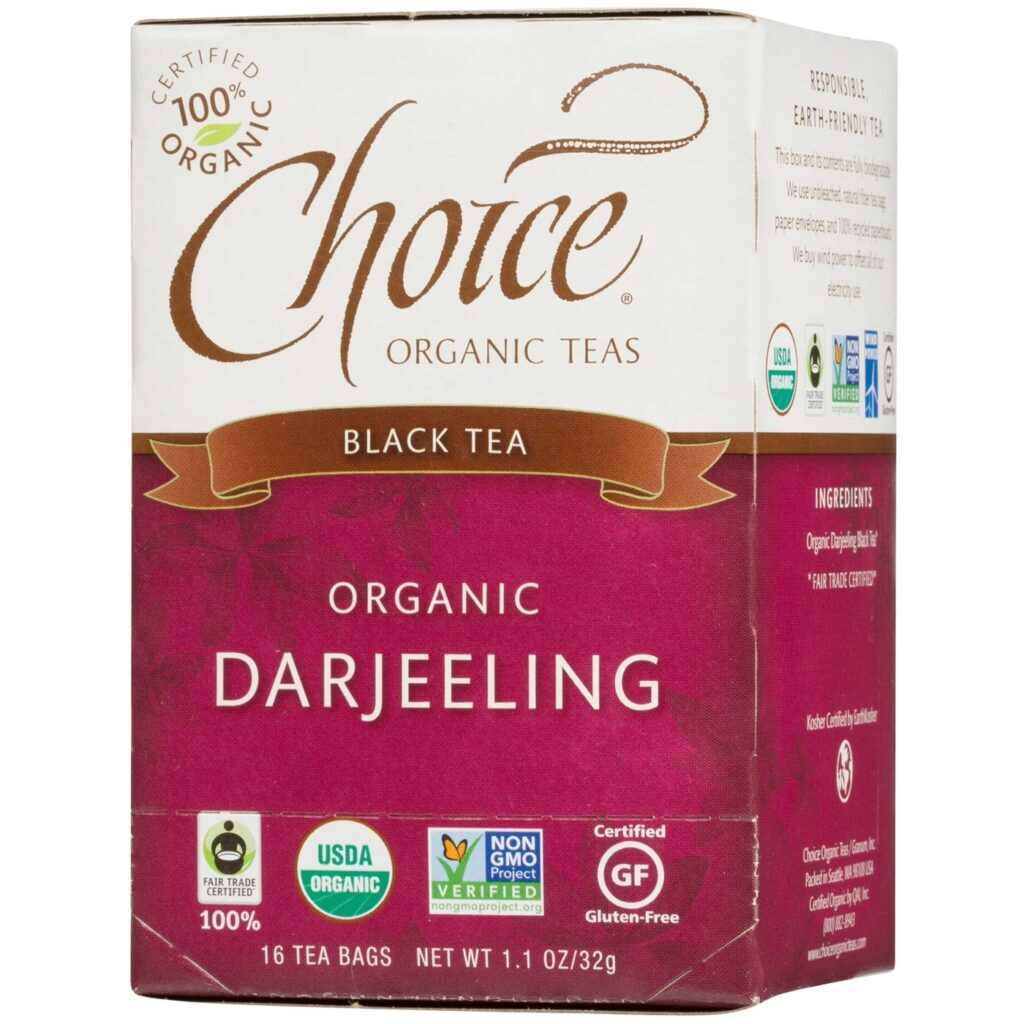 Choice Organic Teas Chá Preto Orgânico Darjeeling - 16 Saquinhos de Chá