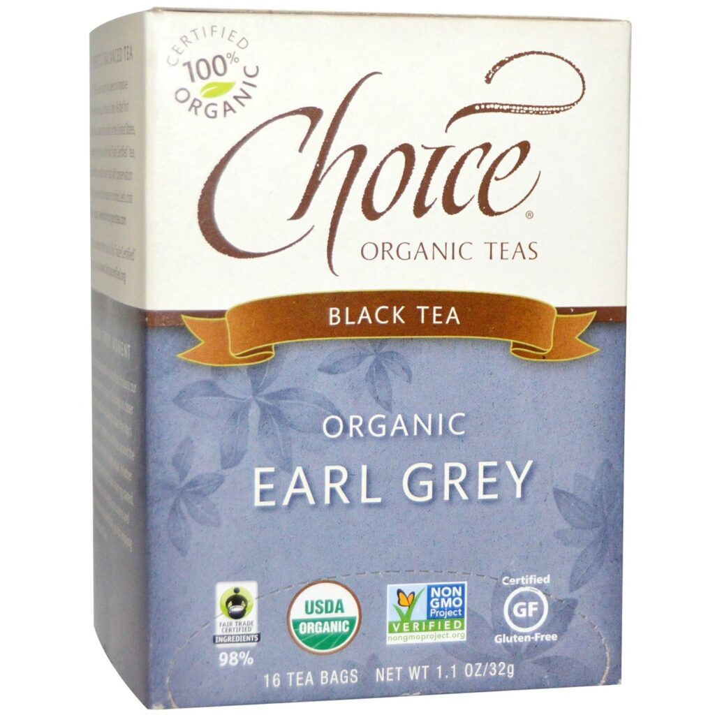 Choice Organic Teas Chá Preto Orgânico Early Grey 16 Saquinhos - Sabor Cítrico e Aromático