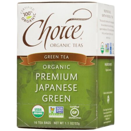 Choice Organic Teas Chá OG2 Prem japonês Grn 16bag