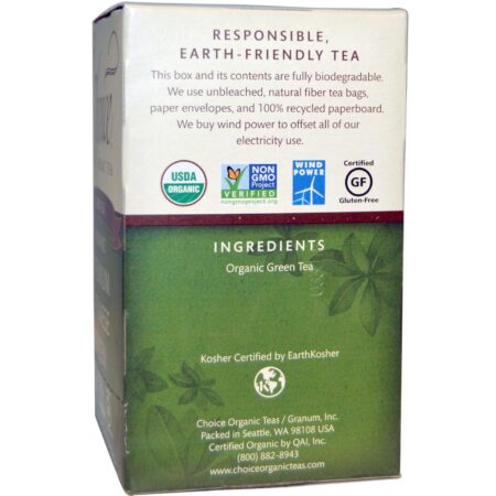 Choice Organic Teas Chá OG2 Prem japonês Grn 16bag - Image 2