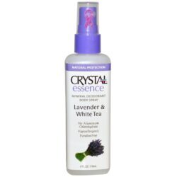 Crystal Essence Desodorante Corporal Mineral Spray Lavanda e Chá Branco 118ml (4 oz)