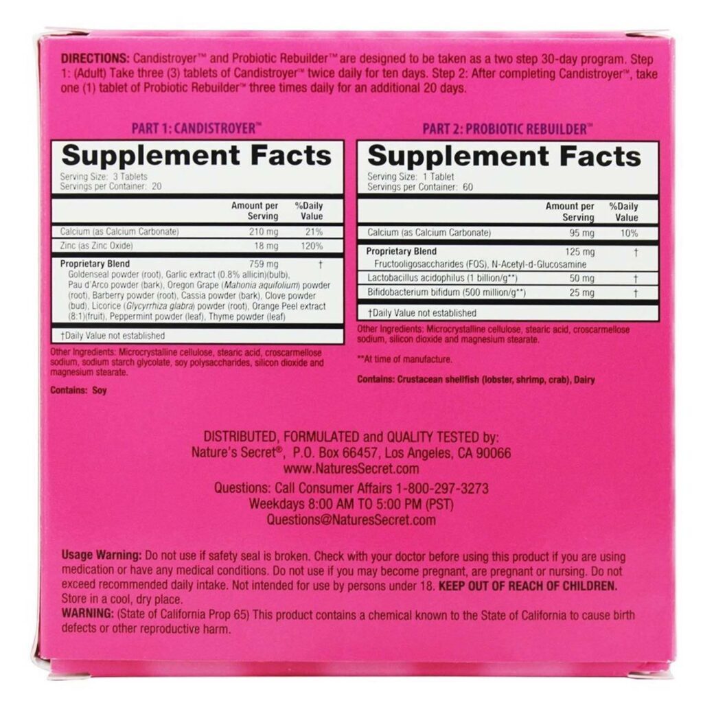 Nature's Secret Kit Candistroy® 60+60 Tabletes: Saúde Digestiva e Imunidade no Brasil - Imagem 2