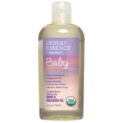 Desert Essence Óleo Corporal e Massagem para Bebê OG2 118ml - Pele Macia e Hidratada
