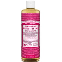 Sabonete Líquido Dr. Bronner's Rose Pure Castile 473ml: Higiene Corporal Vegana e Hipoalergênica